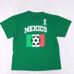 FIFA Official 2014 World Cup Mexico Graphic Tee XL Green
